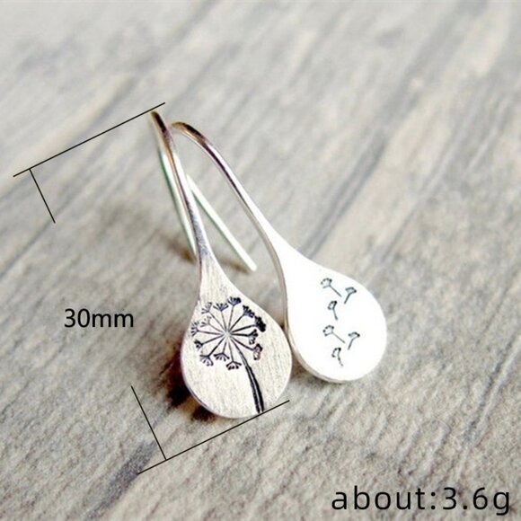💥 Vintage Dandelion Carved Drop Fashion Earring for Women, EVGG1031 - Picture 6 of 7